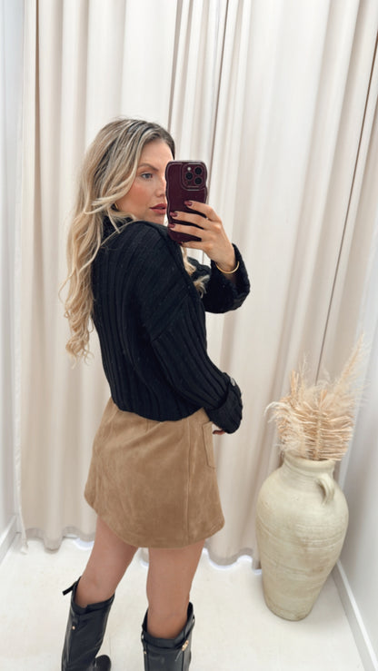 ESTELLA RIBBED SWEATER (BLACK)