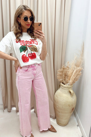 NEW SHERRI WASHED PINK DENIM JEAN (RISEN)