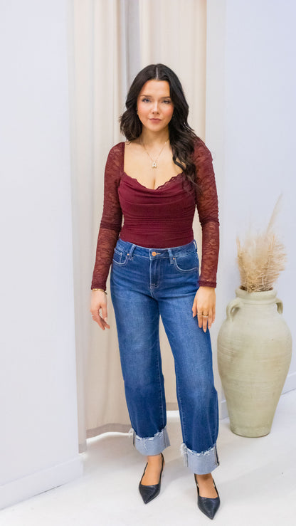 ELISSA BODYSUIT (BURGUNDY)
