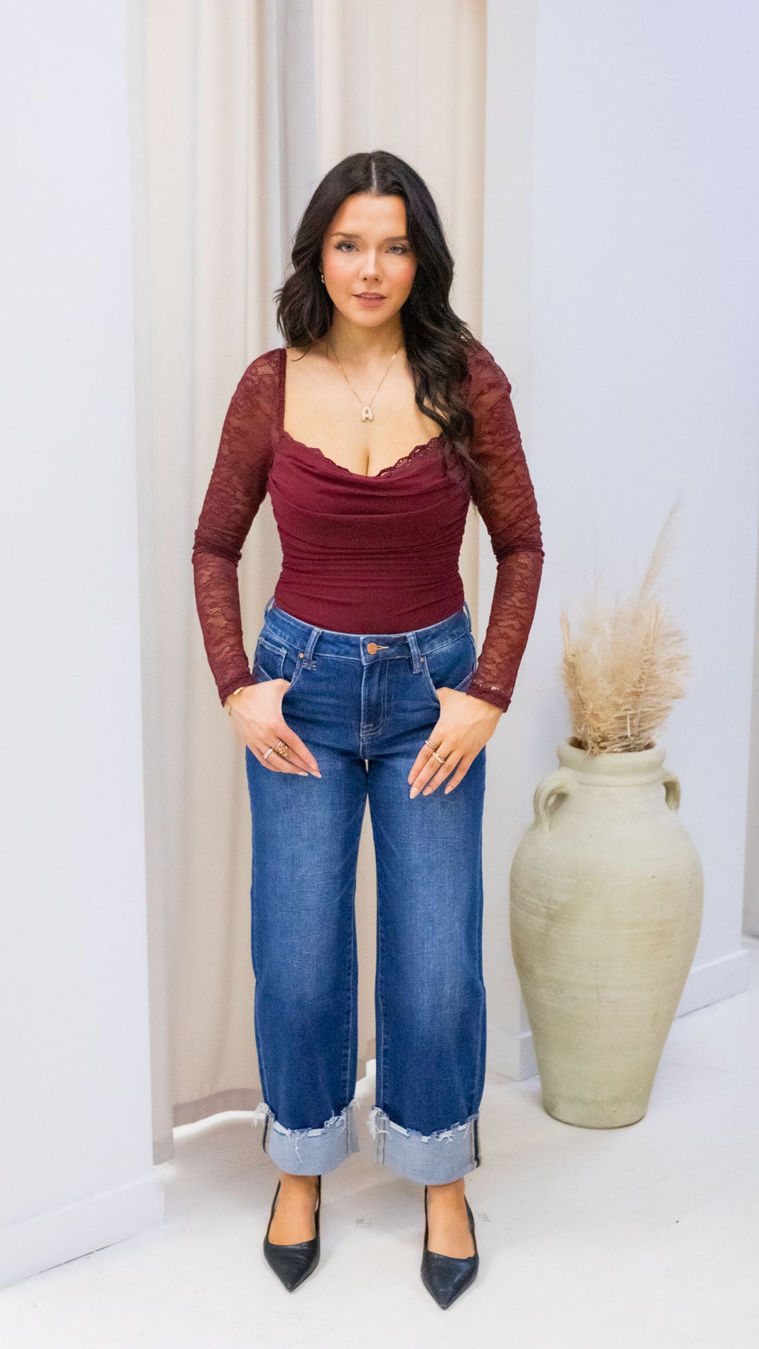 ELISSA BODYSUIT (BURGUNDY)