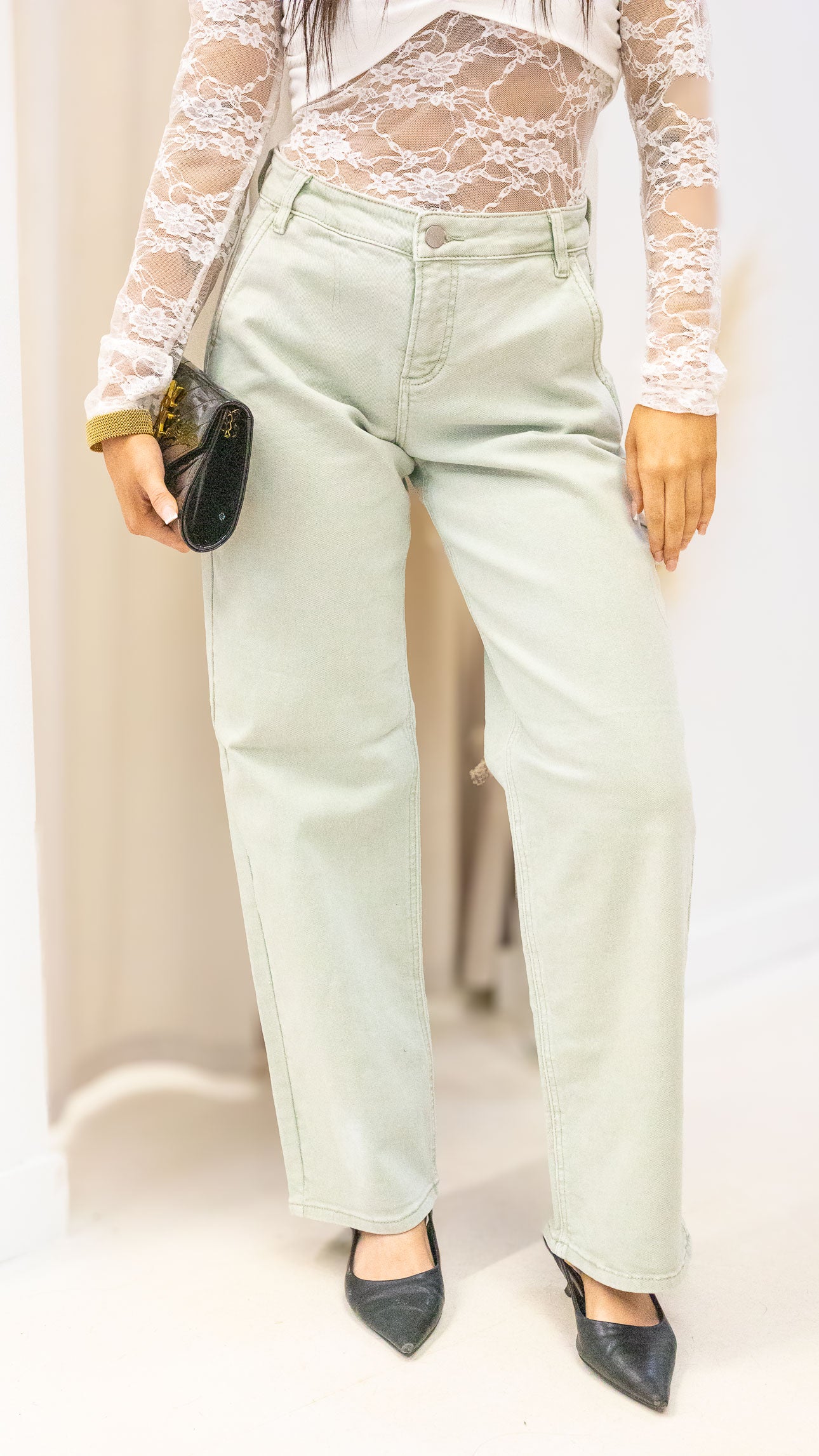 SAGE TUMMY CONTROL SLOUCHY ANKLE BAGGY PANTS