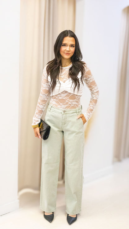 SAGE TUMMY CONTROL SLOUCHY ANKLE BAGGY PANTS