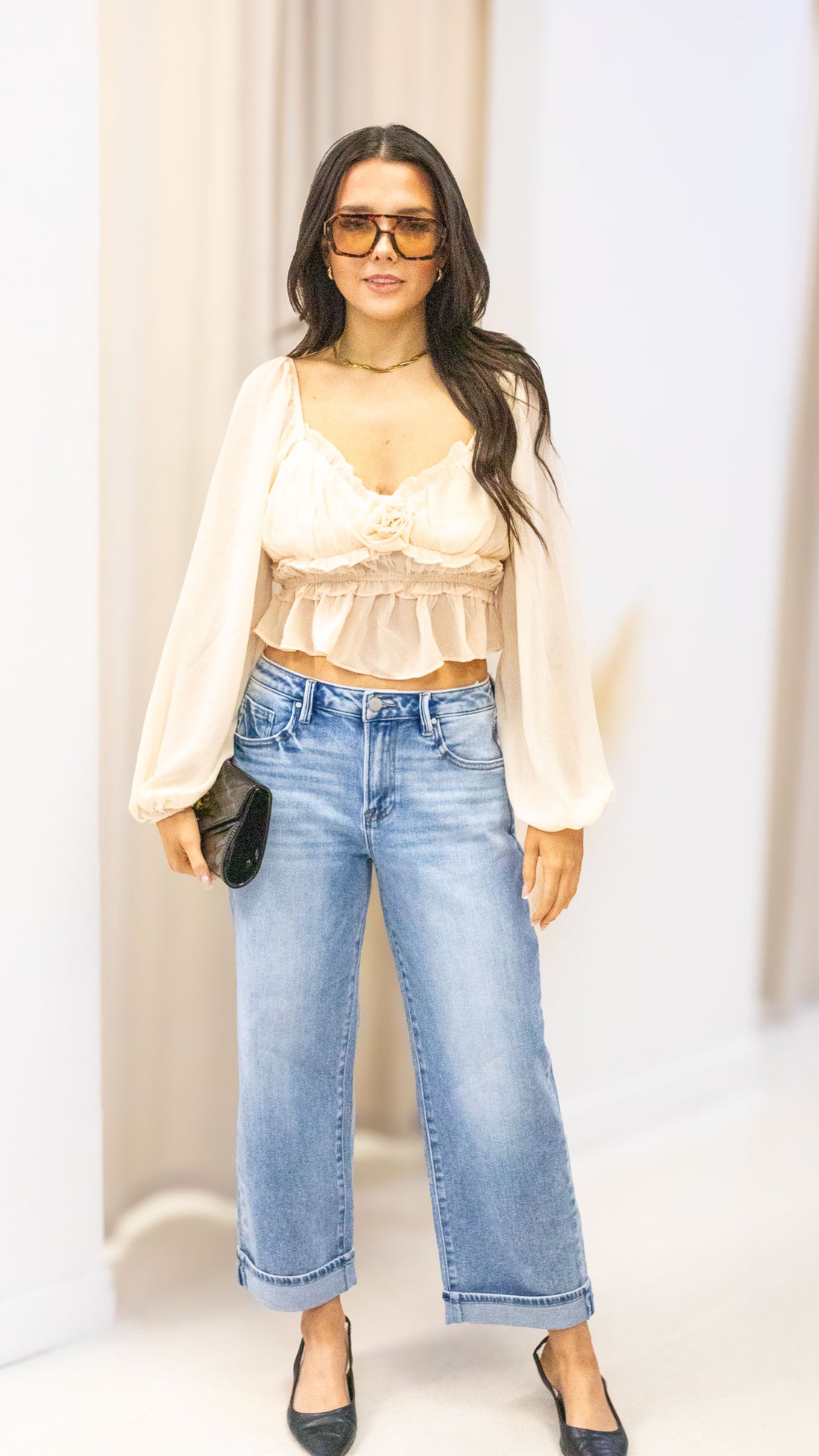 REMI HIGH RISE ANKLE BOYFRIEND TURN UP CUFFED JEANS