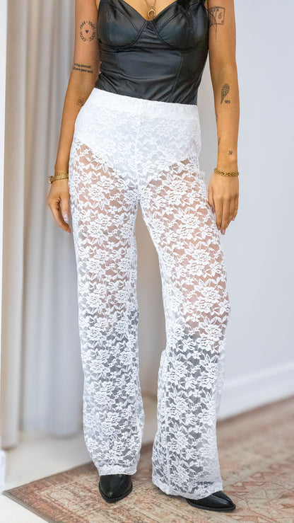 NEW PORTIA LACE PANT (WHITE)