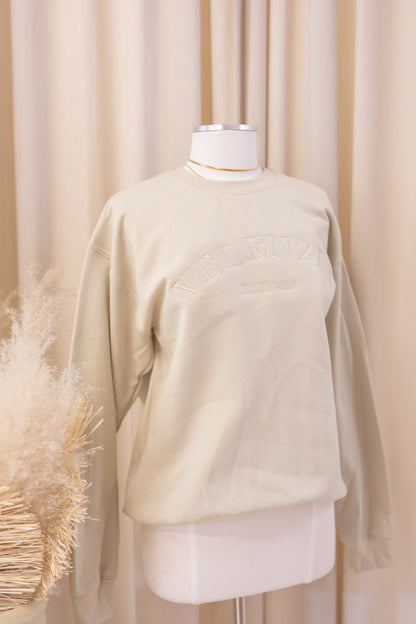 VELENZIA 2016 CREW NECK SWEATER (LIGHT BEIGE)