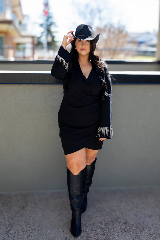 NEW MASON MINI FRINGE DRESS (CURVY)