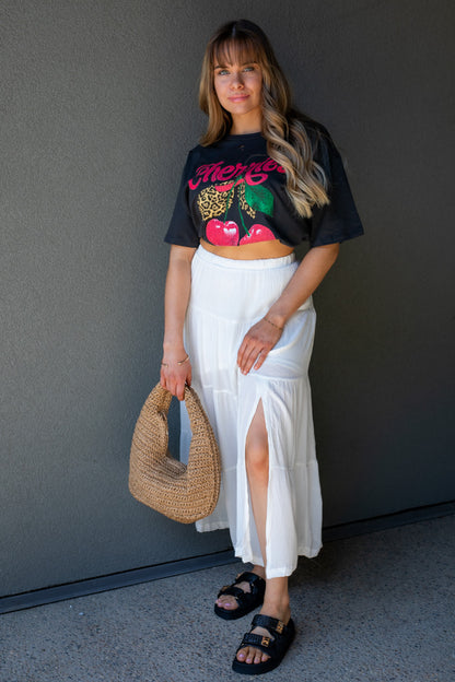 STELLA LINEN SKIRT (WHITE)