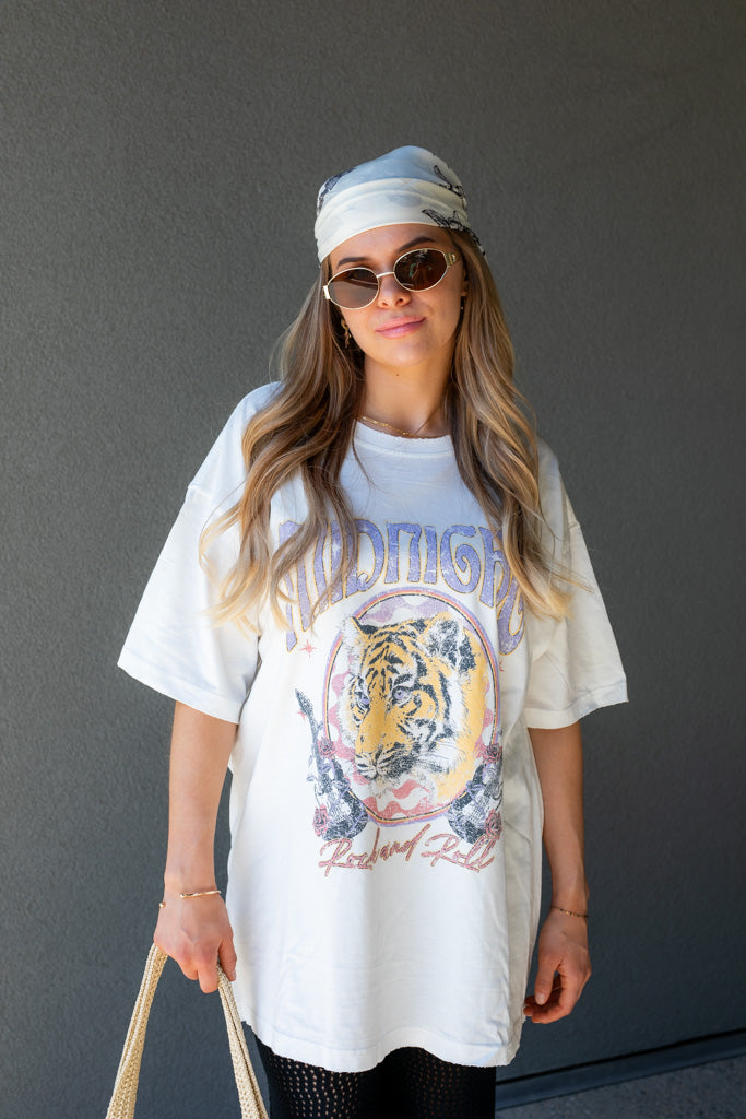 NEW MIDNIGHT TIGER T-SHIRT (WHITE)