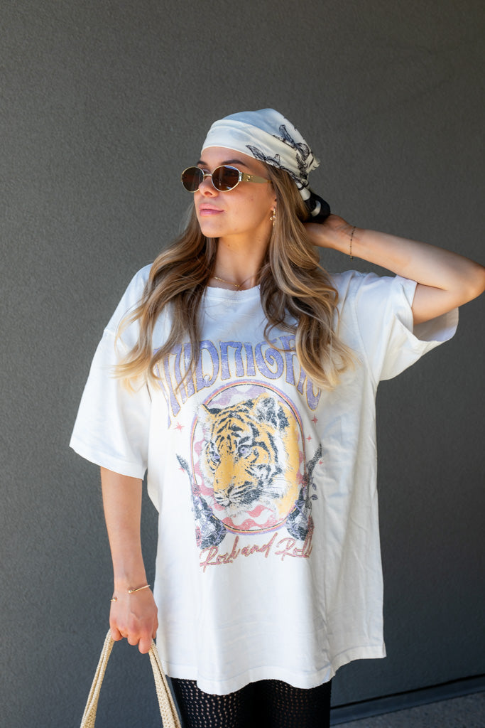 NEW MIDNIGHT TIGER T-SHIRT (WHITE)