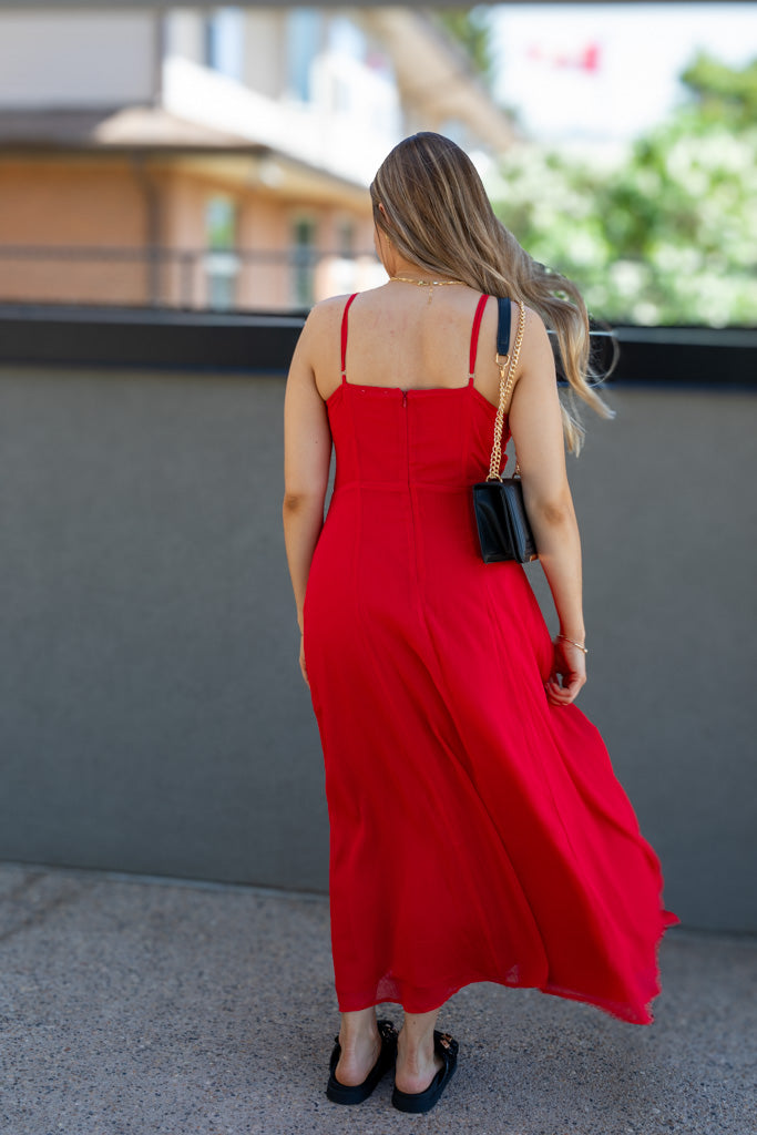NEW SIERRA MIDI DRESS (RED)