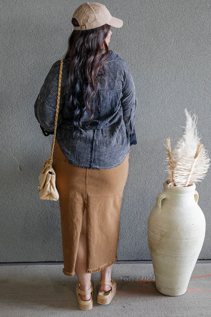 DAYTON BUTTON UP GAUZE SHIRT (ACID WASH)