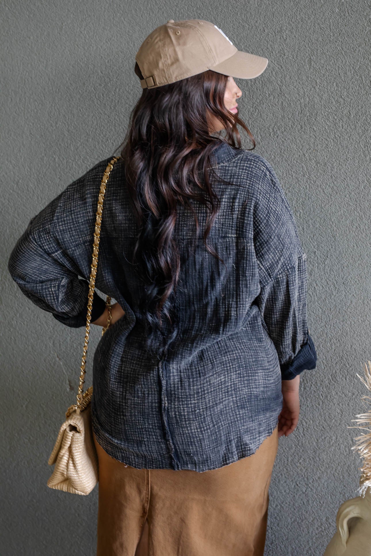 DAYTON BUTTON UP GAUZE SHIRT (ACID WASH)