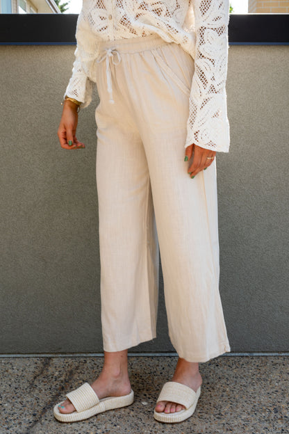 LORA LINEN STRAIGHT LEG PANT