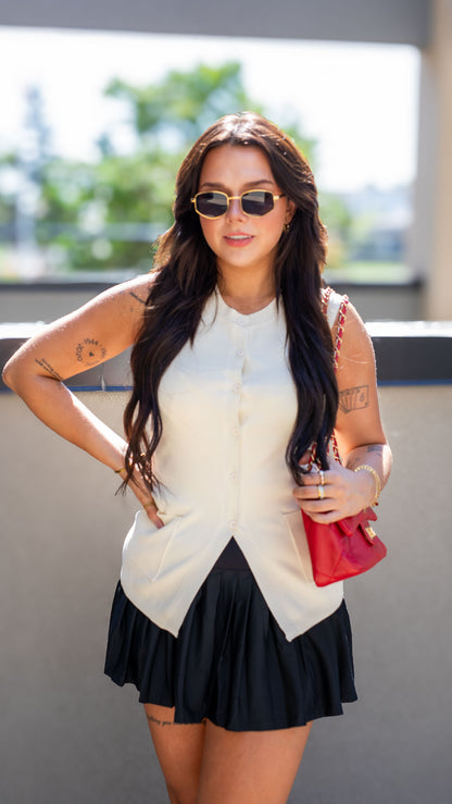 TERRI PLEATED SKORT (BLACK)