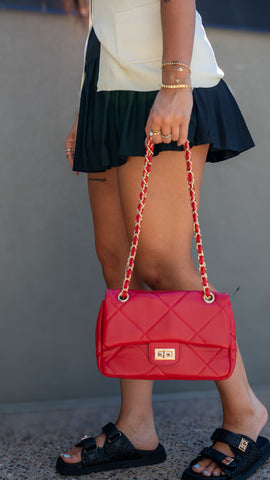 CELEST QUILTED BAG (RED)