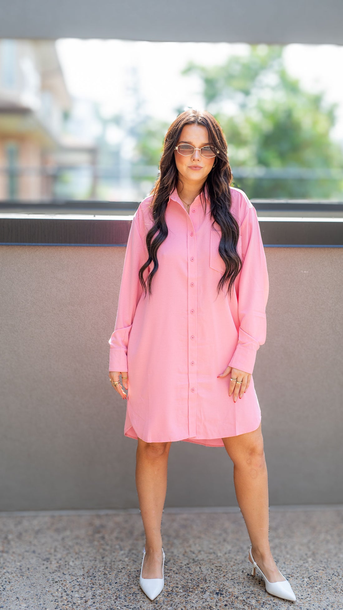FIONA BUTTON UP SHIRT DRESS