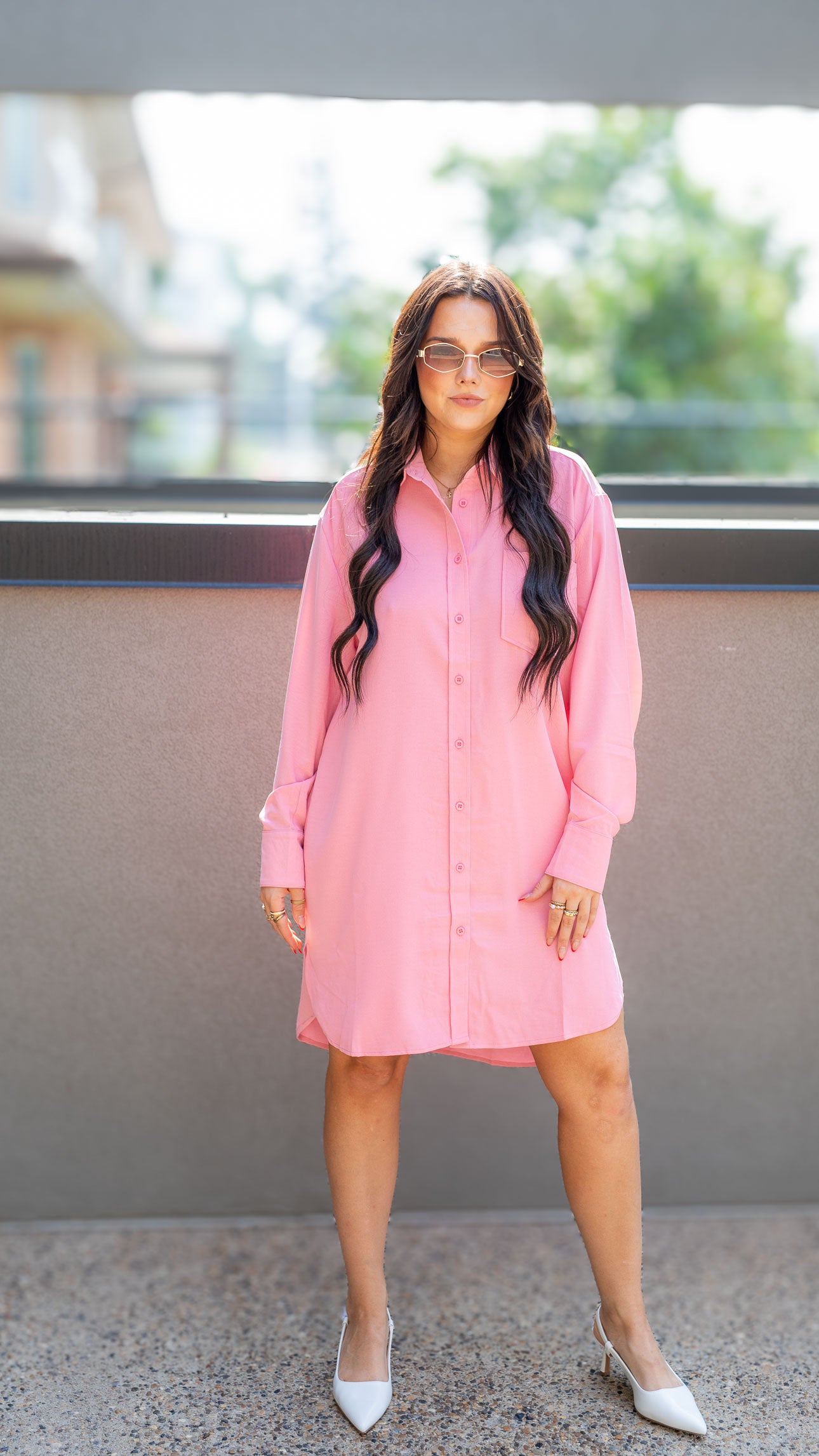 FIONA BUTTON UP SHIRT DRESS