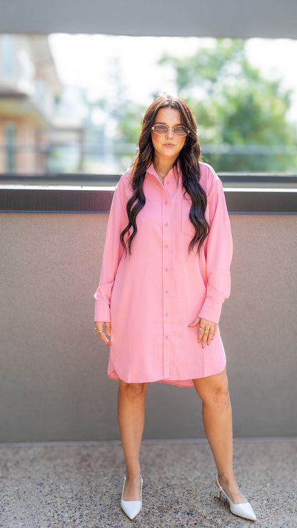 FIONA BUTTON UP SHIRT DRESS