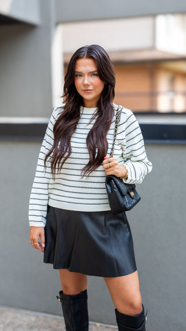 BASE STRIPE KNIT SWEATER | ONLY