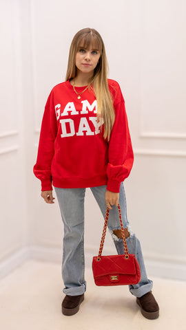 GD CREW NECK SWEATSHIRT (RED)