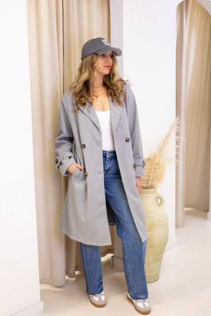 NEW HAILEY COAT (HEATHER GREY) | BEST SELLER | RESTOCK |