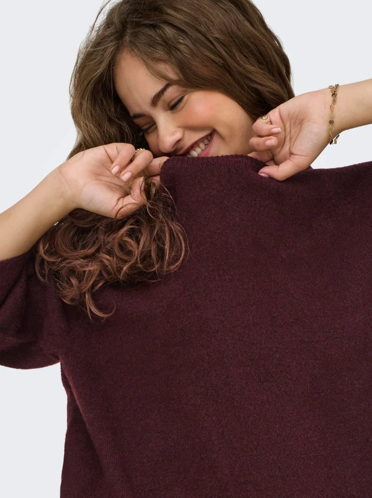 SIMONI 3/4 PULLOVER KNIT | DEEP WINE (ONLY)