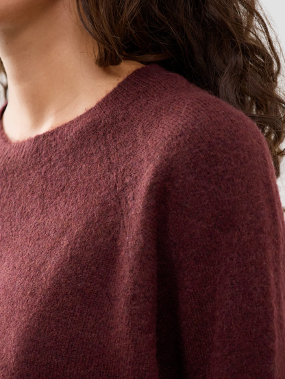 SIMONI 3/4 PULLOVER KNIT | DEEP WINE (ONLY)
