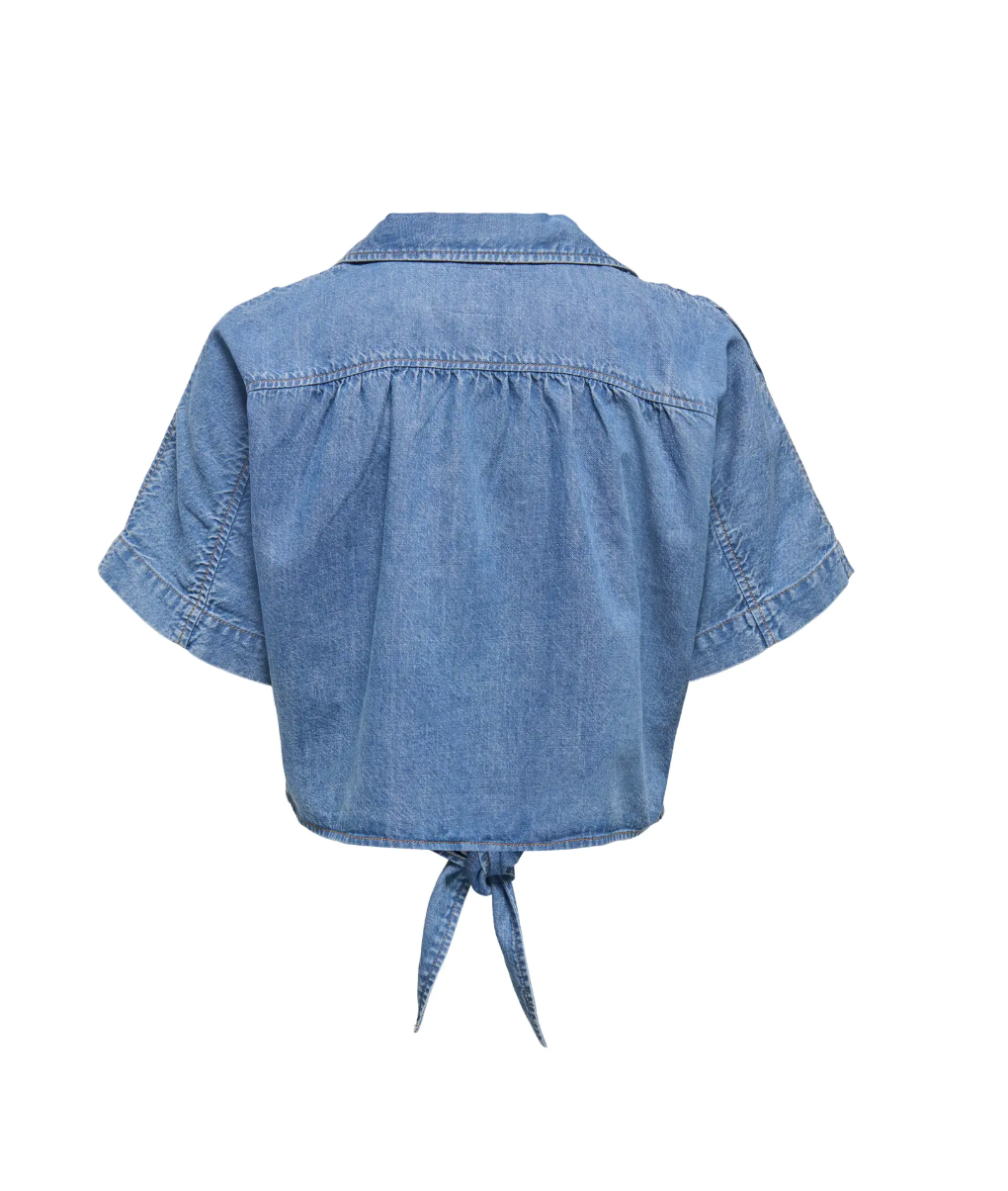 PAULA TIE DENIM SHIRT (ONLY)