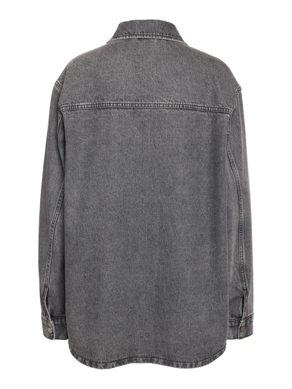 MALVA DENIM SHACKET COAT (GREY) | ONLY