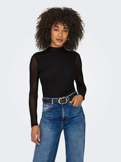 ERICA MESH TOP (BLACK) | ONLY