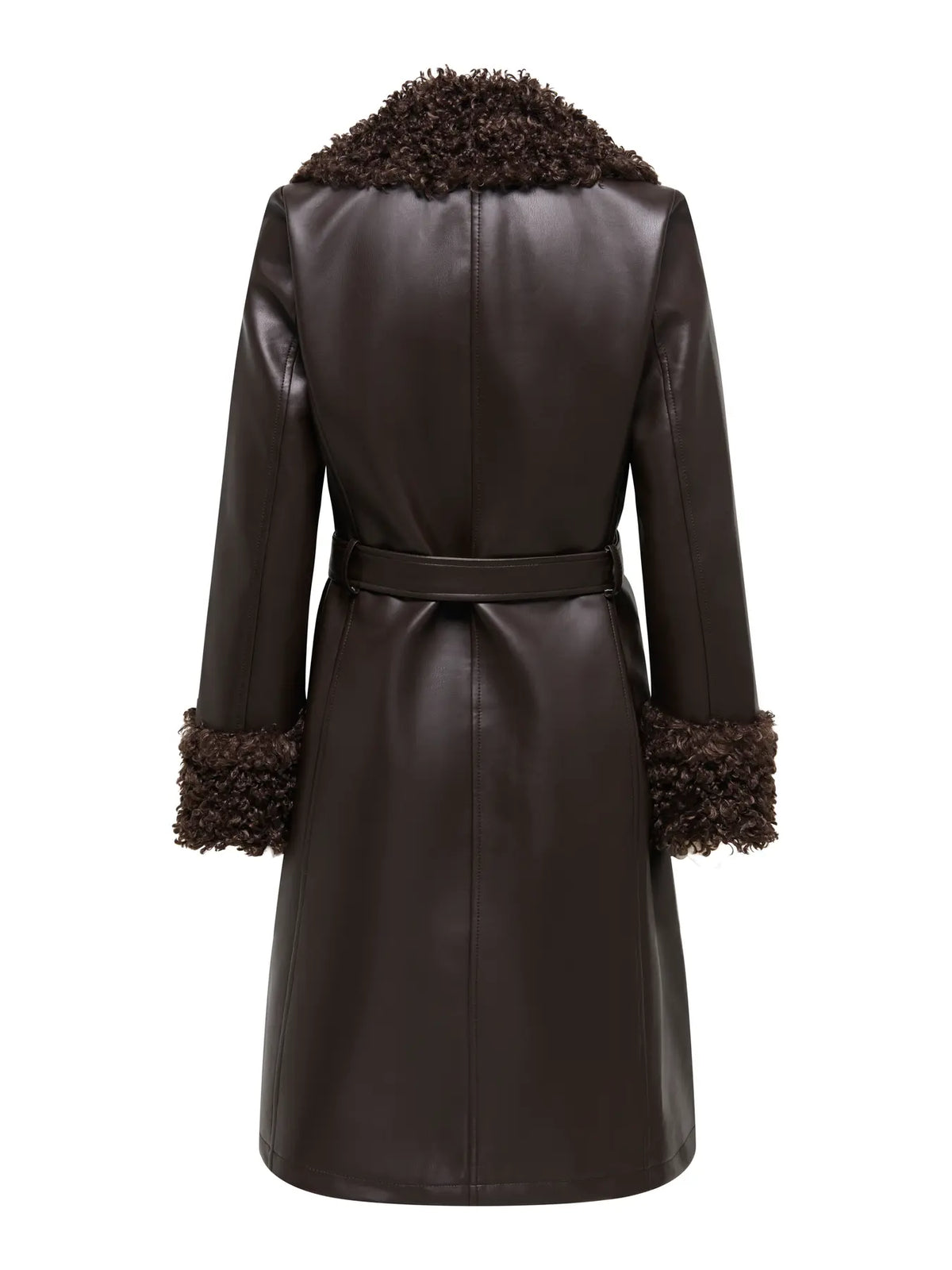 MARLEE FAUX LEATHER FUR JACKET | ONLY