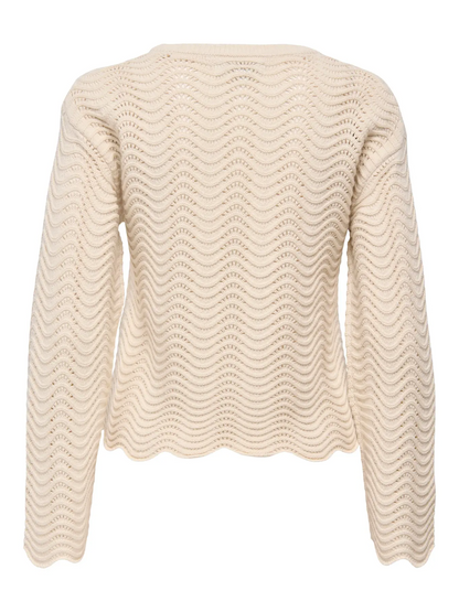 ONLASA LS WAVE STRUCTURE O-NECK CC KNT | ONLY