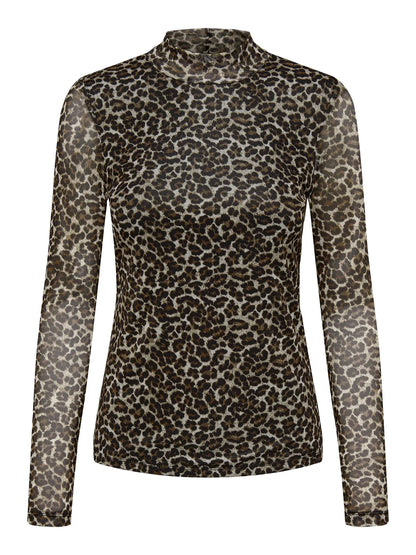 ERICA MESH TOP (ANIMAL PRINT) | ONLY