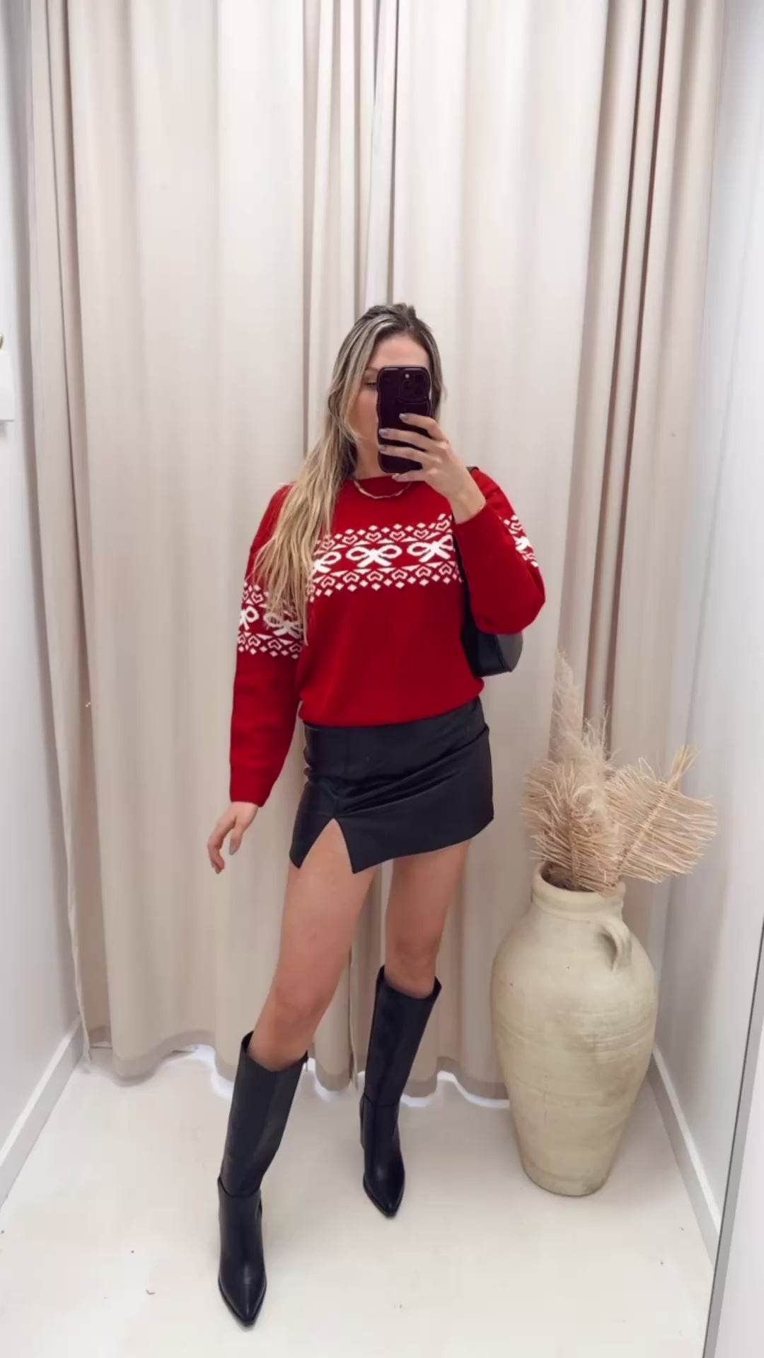 BOW FAIRE ISLE KNIT SWEATER