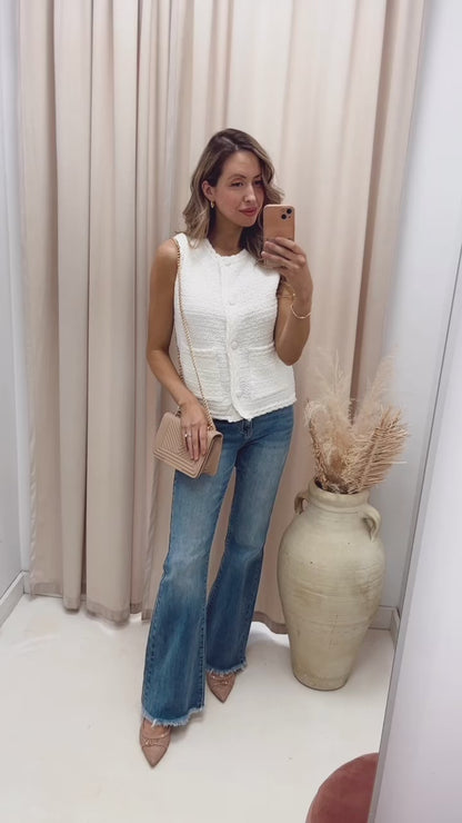 NEW STELLA TWEED VEST (IVORY)