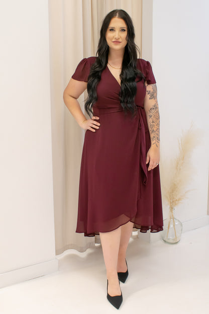 NEW MEGAN MIDI (BURGUNDY)