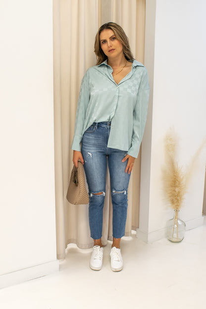 NEW REMINGTON CHECKERED BLOUSE