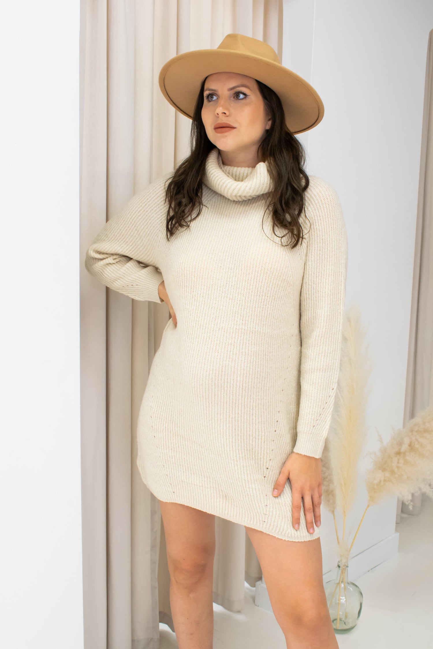 NEW BECCA SWEATER DRESS (CREAM)
