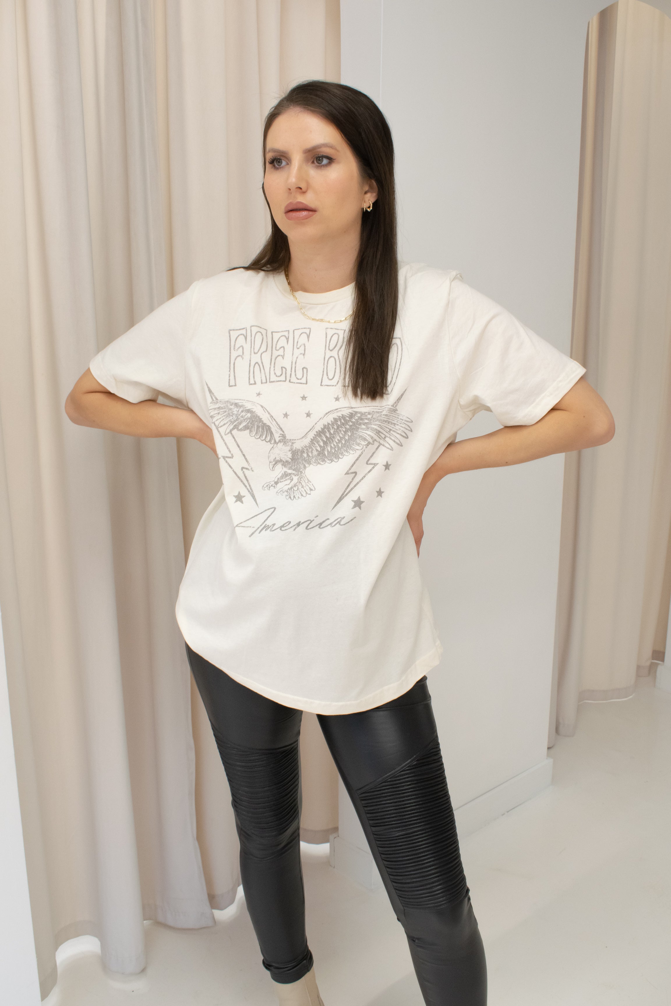 NEW PREGO LEGGINGS FAUX LEATHER MOTO